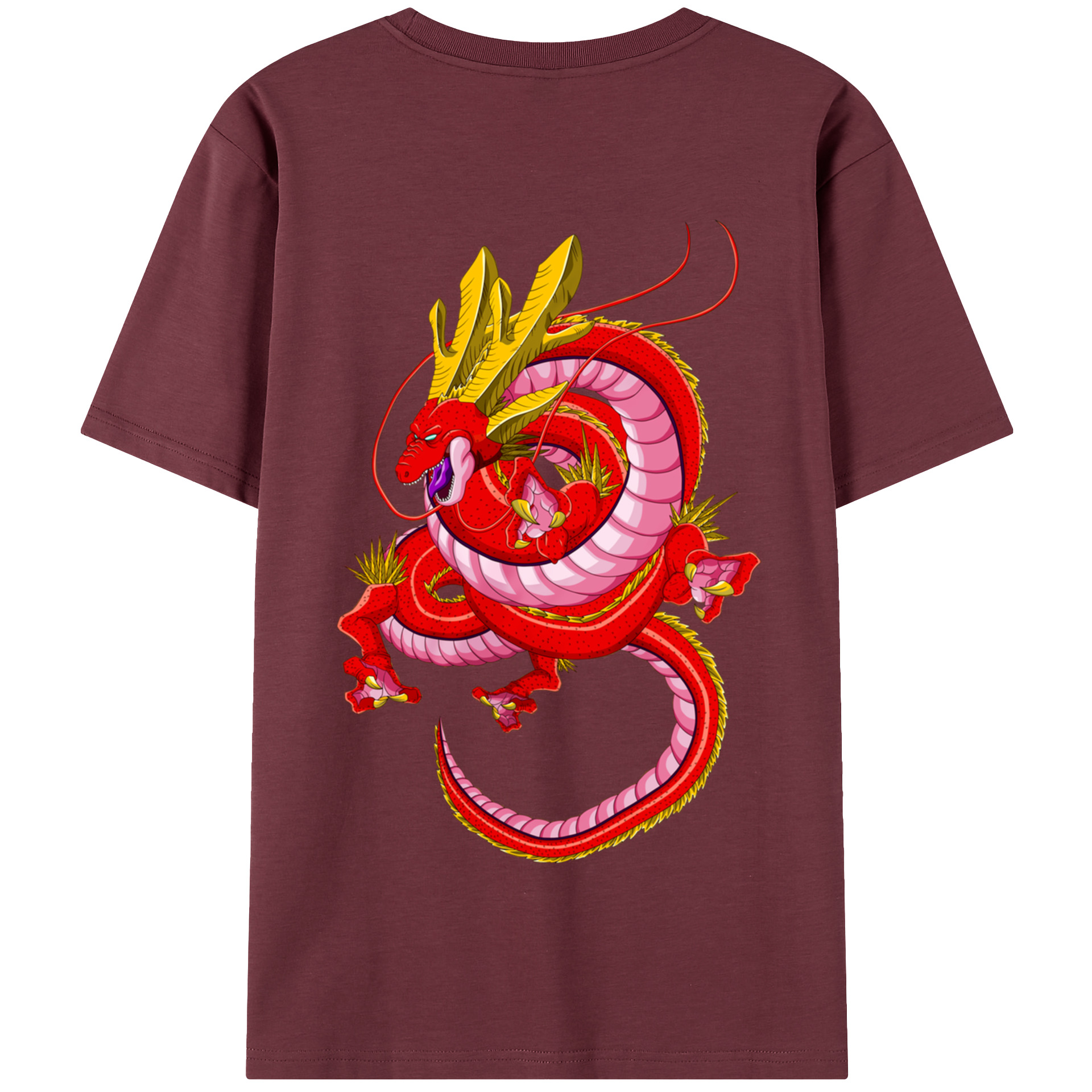 （画像用） ドラゴンボール 神龍 シェンロン DRAGON BALL Shenron 綿100％半袖Tシャツ（背面プリント）